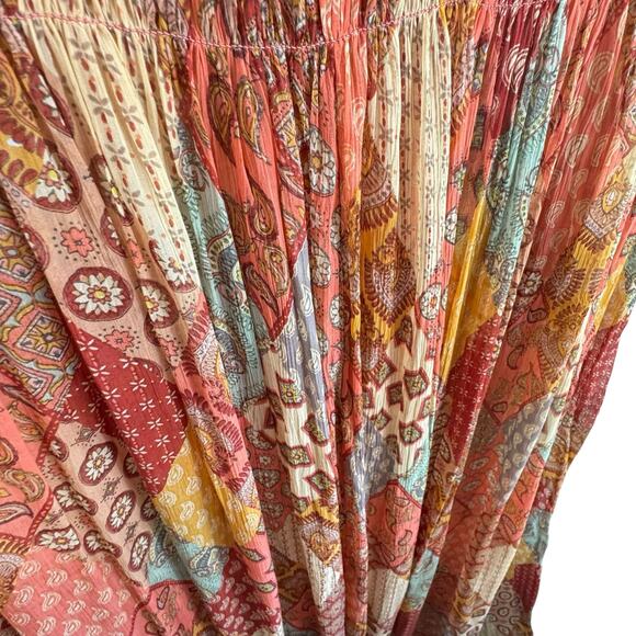 Soft Surroundings Colorful Beaded Boho Sleeveless Crinkle Maxi‎ Shift Dress 2X - Picture 5 of 11